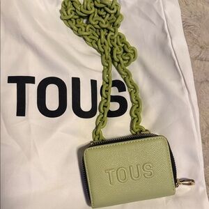 Tous Light Green Chain Crossbody Bag